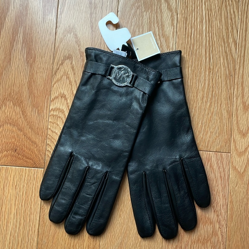 NWT Michael Kors Leather Gloves XL